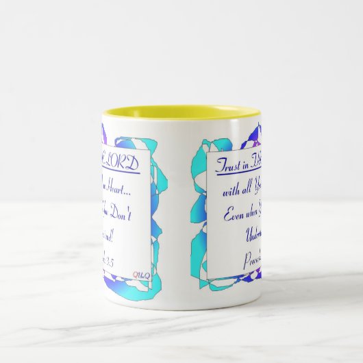Proverbs 3.5 / dubbelzijdig tweekleurige koffiemok (Center)