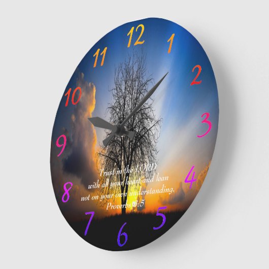 Proverbs 3:5 grote klok (Hoek)