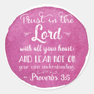 Proverbs 3:5 Inspiratie Christelijke Sticker Crims