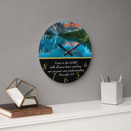 Proverbs 3:5-meer in de mondholte grote klok (Kantoor)