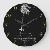 Proverbs 3:5 met handkruising grote klok (Voorkant)