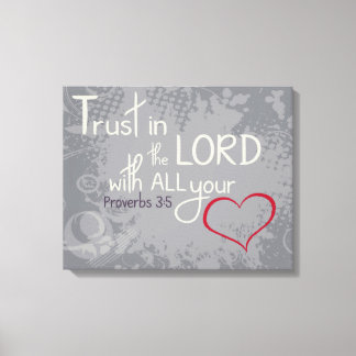Proverbs 3:5 omwikkeld canvas