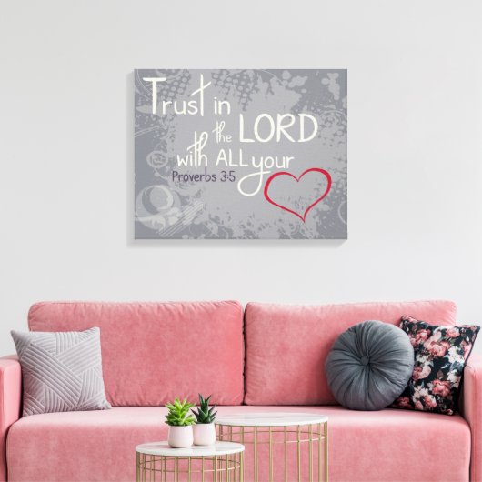 Proverbs 3:5 omwikkeld canvas (Insitu (Woonkamer))