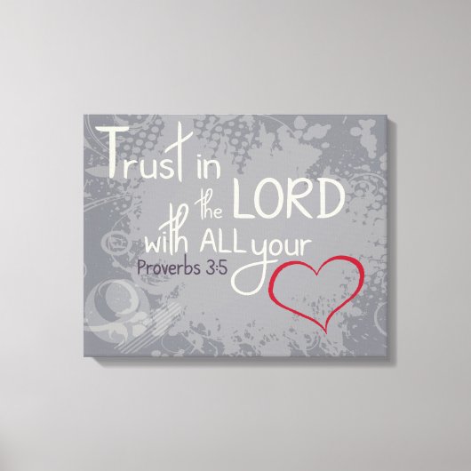 Proverbs 3:5 omwikkeld canvas afdruk (Voorkant)
