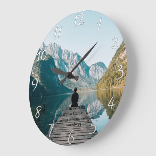 Proverbs 3:5 op het dok grote klok (Hoek)