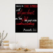 Proverbs 3:5 poster (Keuken)