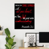Proverbs 3:5 poster (Thuiskantoor)