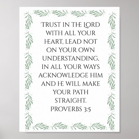 Proverbs 3:5 Poster (Voorkant)