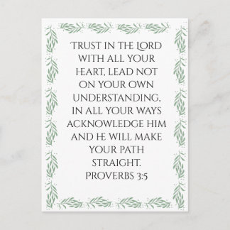 Proverbs 3:5 Poster Briefkaart