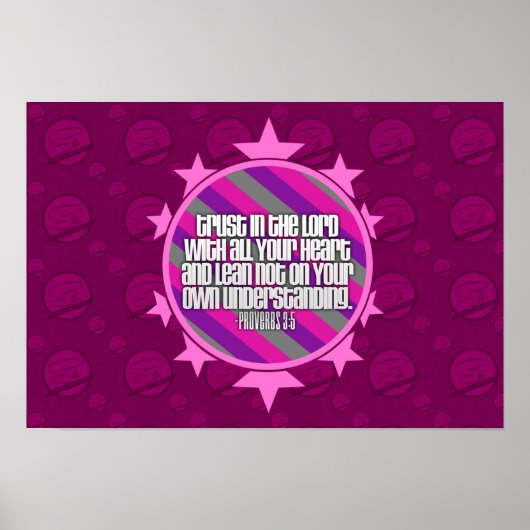Proverbs 3:5 (roze) Poster (Voorkant)