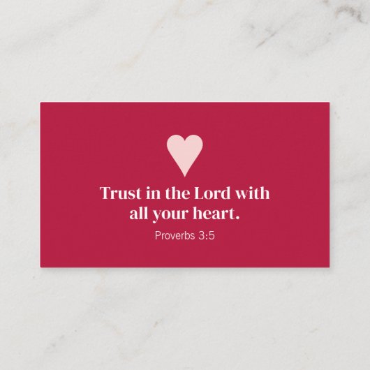 Proverbs 3:5-Valentijn vogelsluitkaart Informatiekaartje (Achterkant)