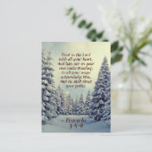 Proverbs 3:5 Vertrouwen in de Heer met al je hart Briefkaart (Staand voorkant)