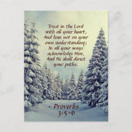 Proverbs 3:5 Vertrouwen in de Heer met al je hart Briefkaart