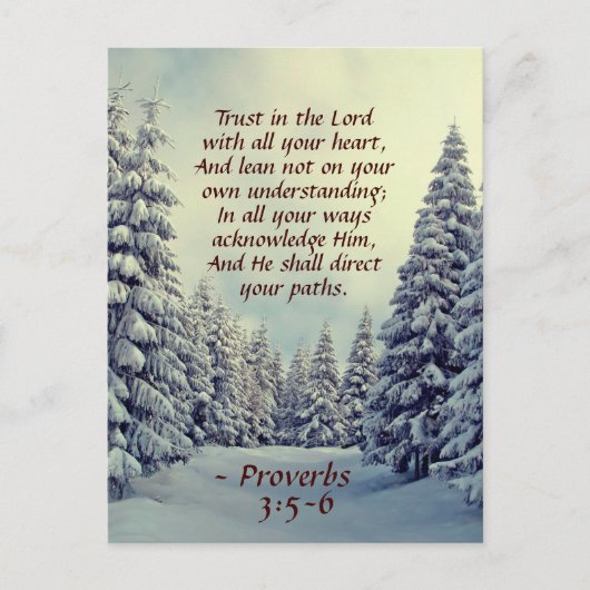 Proverbs 3:5 Vertrouwen in de Heer met al je hart Briefkaart (Voorkant)