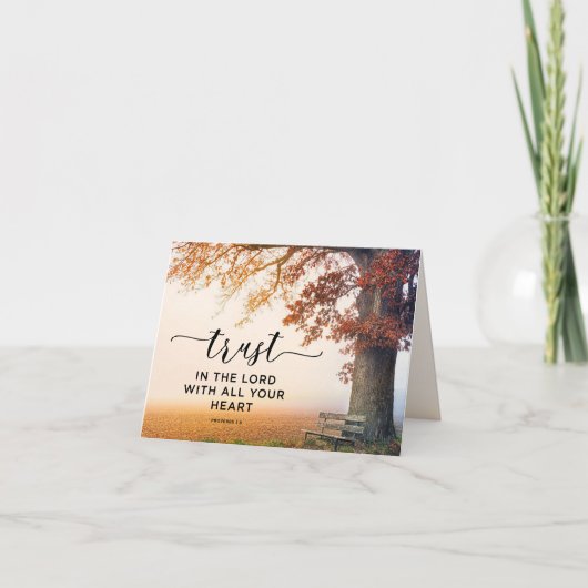 Proverbs 3:5 Vertrouwen in de Heer met al je hart Kaart (Voorkant)