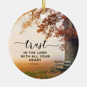 Proverbs 3:5 Vertrouwen in de Heer met al je hart Keramisch Ornament
