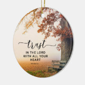 Proverbs 3:5 Vertrouwen in de Heer met al je hart Keramisch Ornament (Links)