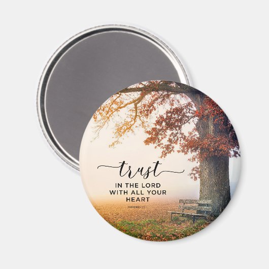 Proverbs 3:5 Vertrouwen in de Heer met al je hart Magneet (Voorkant / Achterkant)