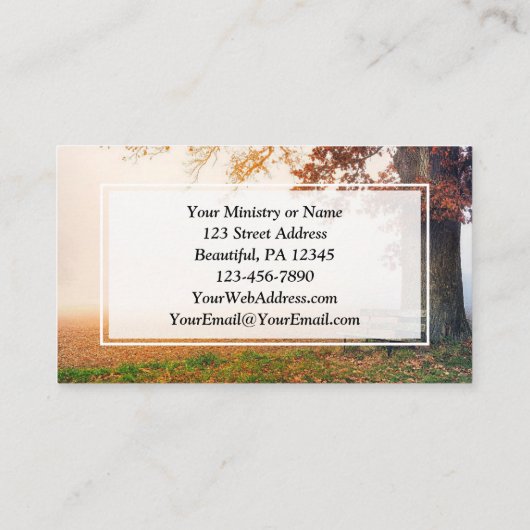 Proverbs 3:5 Vertrouwen in de Heer met al je hart Visitekaartje (Achterkant)