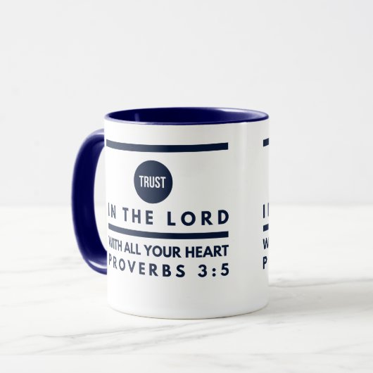 Proverbs 3:5 Vertrouwen in de Lord Coffee Mok (Voorkant links)