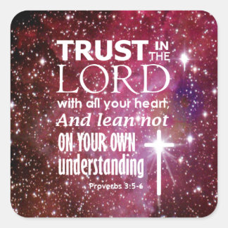 Proverbs 3:5 vierkante sticker