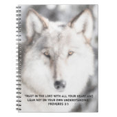 Proverbs 3:5 Wolf Notitieboek (Voorkant)