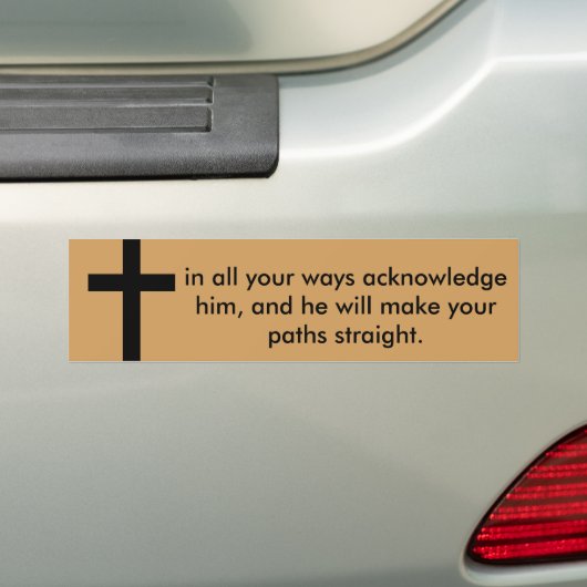 Proverbs 3:6 Bijbelverse Bumpersticker (Op auto)