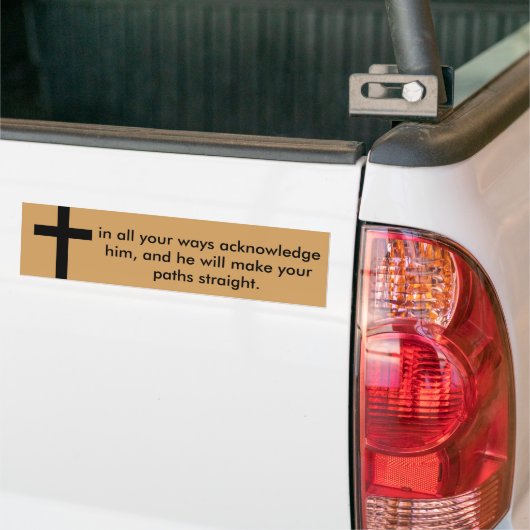 Proverbs 3:6 Bijbelverse Bumpersticker (Op Truck)