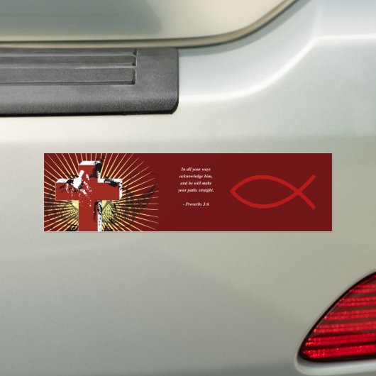 PROVERBS 3:6 Bijbelversie Bumpersticker (Op auto)