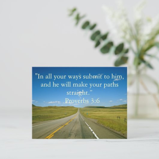 Proverbs 3:6 briefkaart (Staand voorkant)