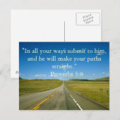 Proverbs 3:6 briefkaart (Voorkant / Achterkant)