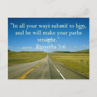 Proverbs 3:6 briefkaart