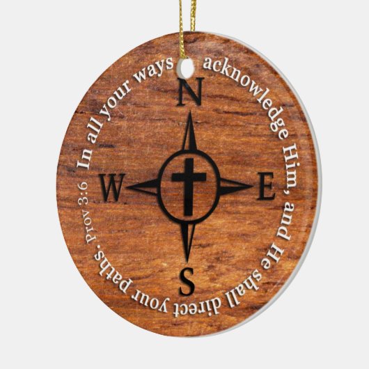 Proverbs 3:6 Direct uw paden bijbelcomputer Keramisch Ornament (Links)