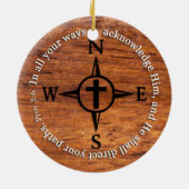 Proverbs 3:6 Direct uw paden bijbelcomputer Keramisch Ornament (Achterkant)