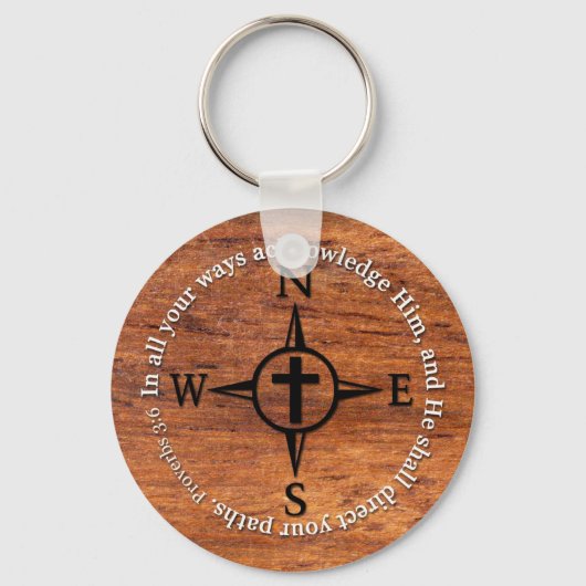 Proverbs 3:6 Direct uw paden bijbelcomputer Sleutelhanger (Voorkant)