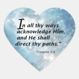 Proverbs 3:6 hart sticker