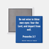 Proverbs 3:7 Bijbel Verse magnet (Voorkant / Achterkant)