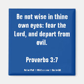 Proverbs 3:7 Bijbel Verse magnet (Voorkant)