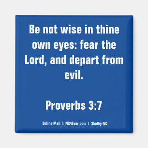 Proverbs 3:7 Bijbel Verse magnet