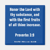 Proverbs 3:9 Bijbel Verse magnet (Voorkant)