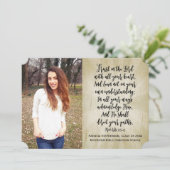 Proverbs 3 Christelijk Bijbel Verse Foto Afstudere Kaart (Staand voorkant)