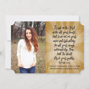 Proverbs 3 Christelijk Bijbel Verse Foto Afstudere Kaart