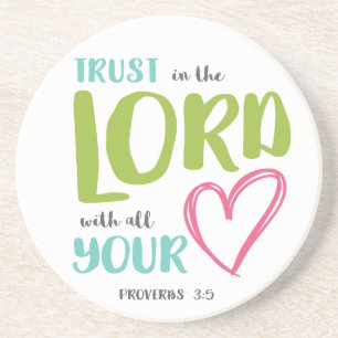 PROVERBS 3 VERSE 5 ZANDSTEEN ONDERZETTER