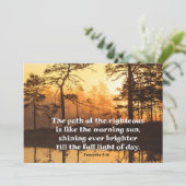 Proverbs 4:18 Pad van de Righteous Bible Flat Kaart (Staand voorkant)
