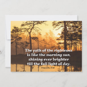 Proverbs 4:18 Pad van de Righteous Bible Flat Kaart