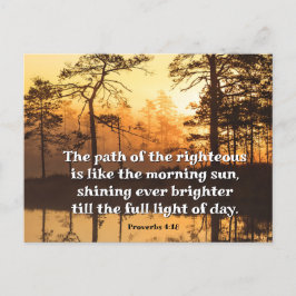 Proverbs 4:18 Pad van de Righteous Bible Verse Briefkaart