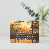 Proverbs 4:18 Pad van de Righteous Bible Verse Briefkaart (Staand voorkant)