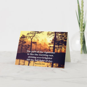 Proverbs 4:18 Pad van de Righteous Bible Verse Kaart