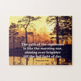 Proverbs 4:18 Pad van de Righteous Bible Verse Legpuzzel