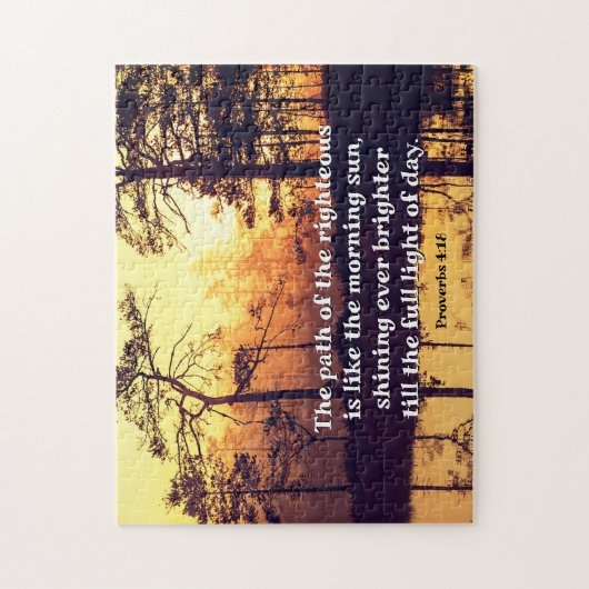 Proverbs 4:18 Pad van de Righteous Bible Verse Legpuzzel (Verticaal)